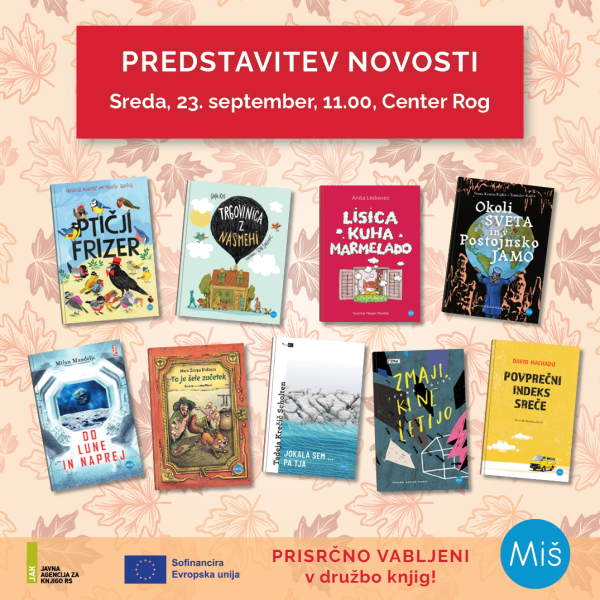 Vabljeni na septembrsko predstavitev novih knjig!