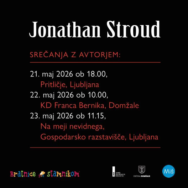 V maju na Bralnice pod slamnikom prihaja Jonathan Stroud