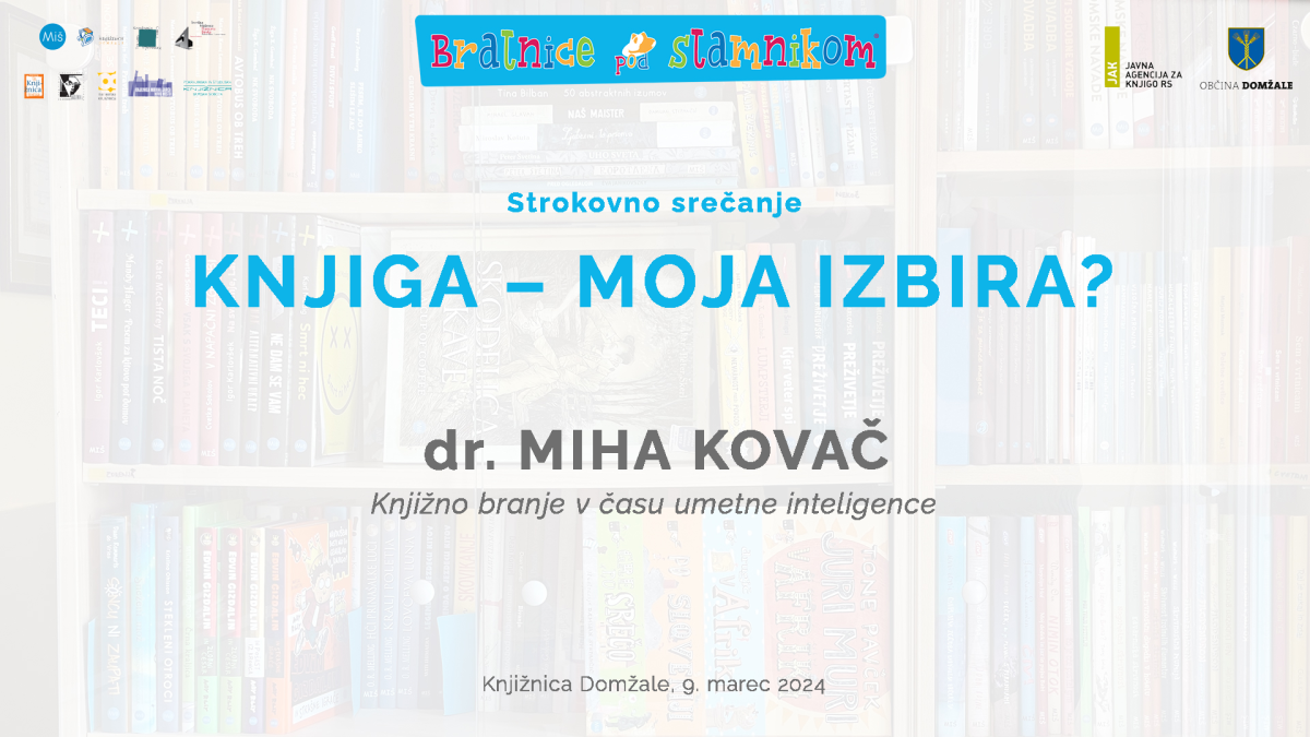 dr. Miha Kovač: Knjižno branje v času umetne inteligence